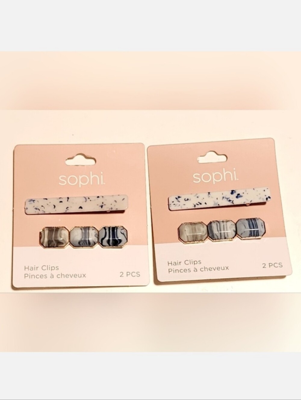 NWT 2× SOPHI FAUX STONE EMBELLISHED HAIR CLIP PINS!